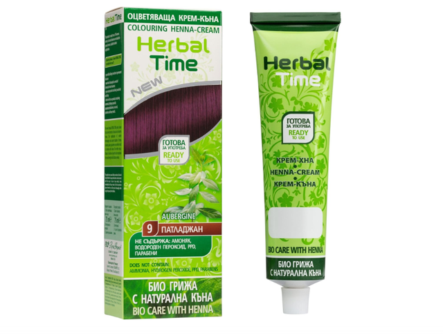 Herbal Time Henna Natural Color Aubergine 9