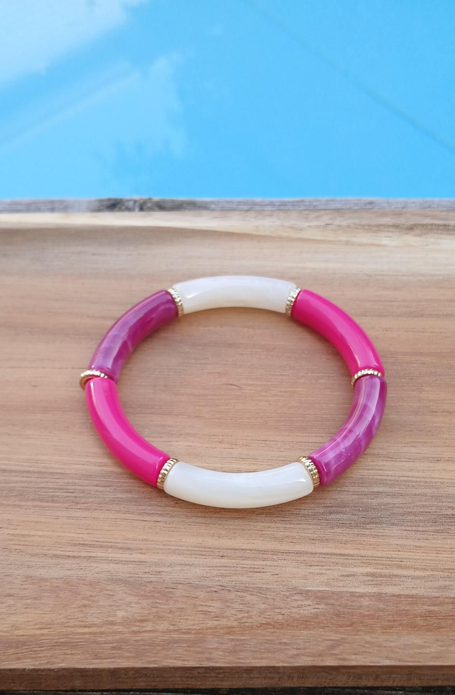 Bracelet perles tubes 