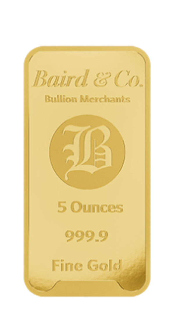 5oz MINTED Gold Bar .9999 Fine