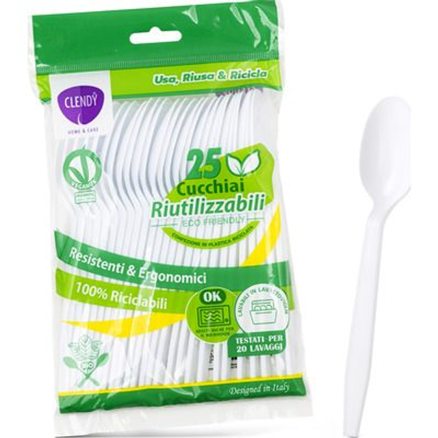 CLENDY CUCCHIAI RIUTILIZZABILI/25PZ