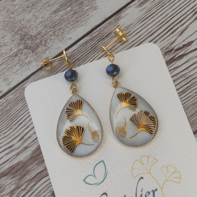 Boucles &quot;Lola&quot; Gingko
