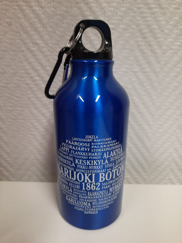 Karijoki metallinen pullo