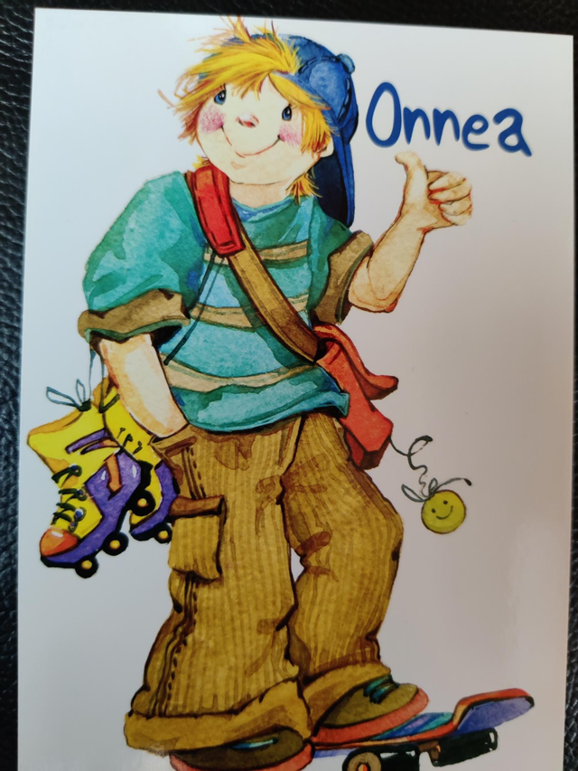 Postikortti Onnea poika skeittaa