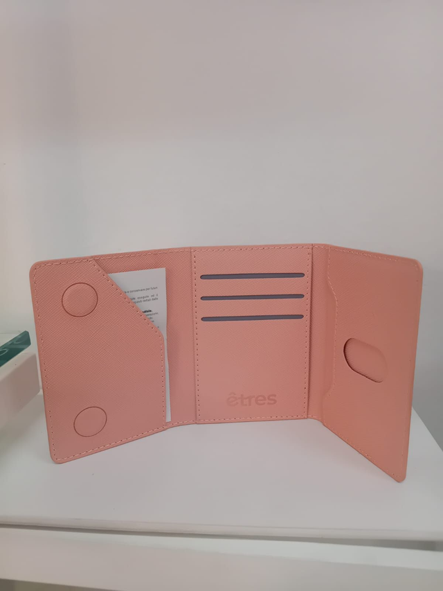 Portacarte magnetico colore rosa