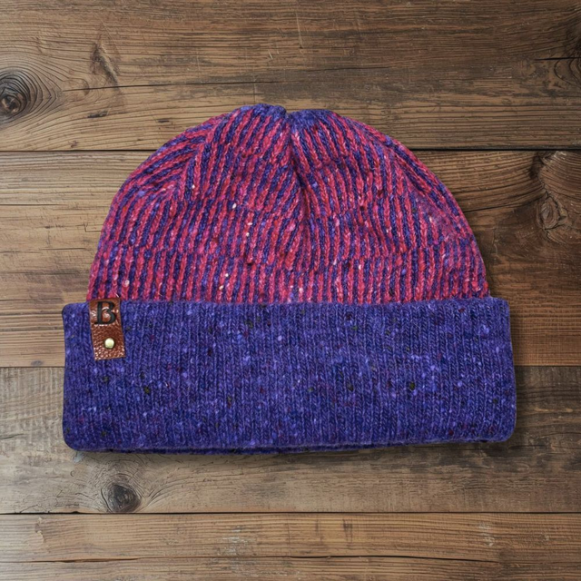 Soft Merino Wool Handmade Unisex Hat (Colour: Parma Violet)