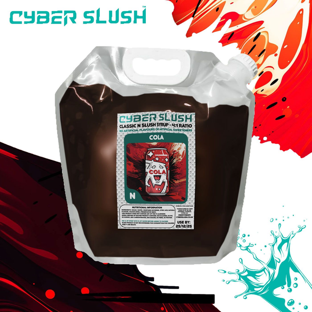 CyberSlush Cola Syrup - Natural Flavour / Natural Sweetness - 5L