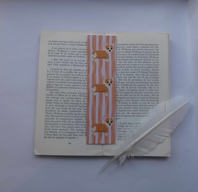 Le marque-page aux corgis