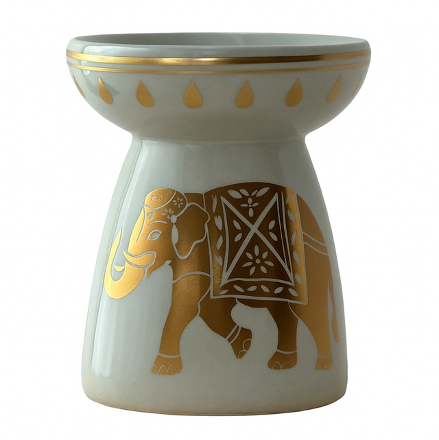 Elephant White Wax Burner 