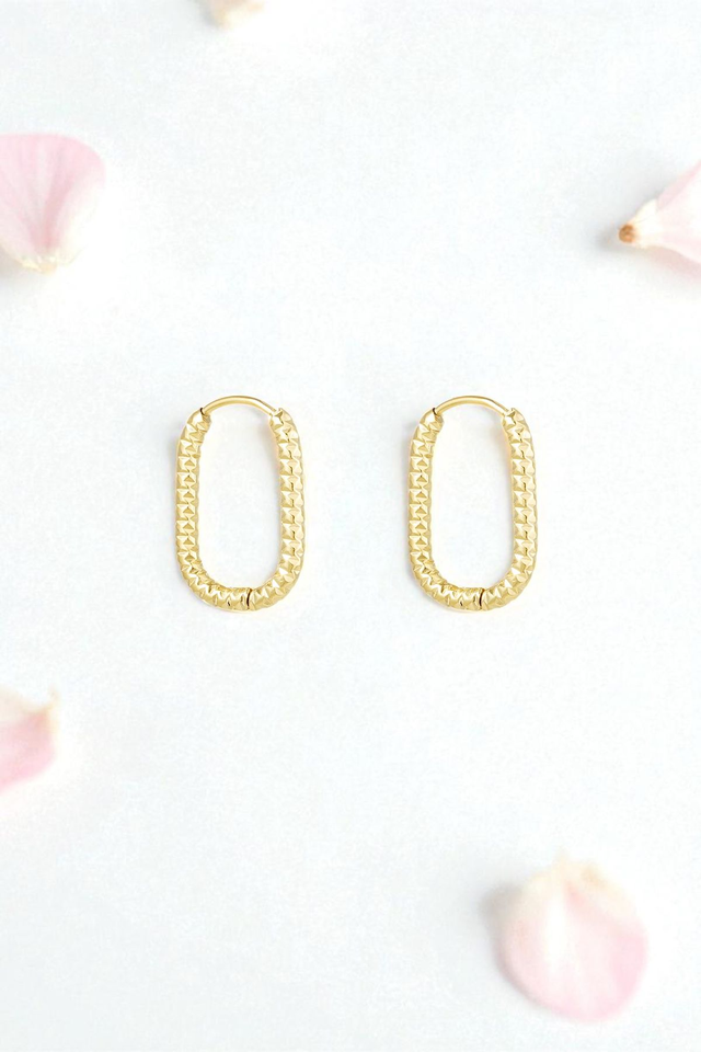 Créoles dorés martelées 