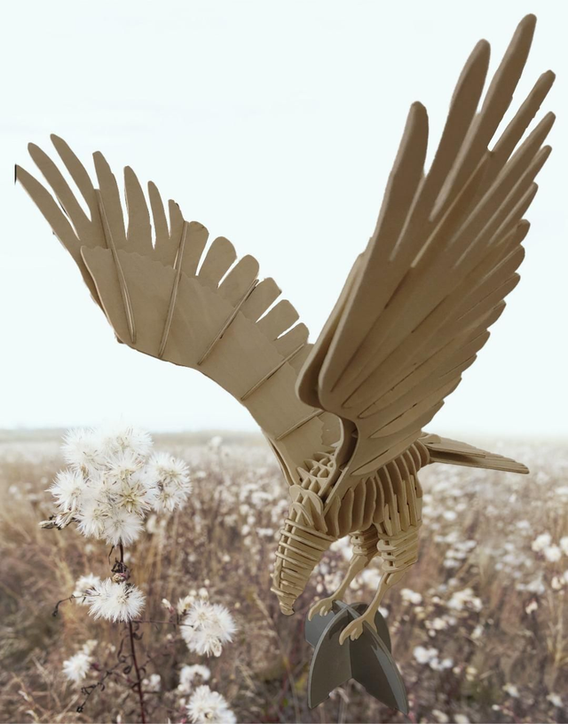 Puzzle 3d aigle à assembler