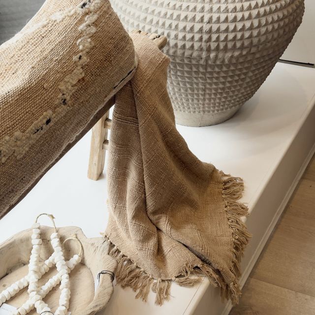 Slub Woven Throw | Honey