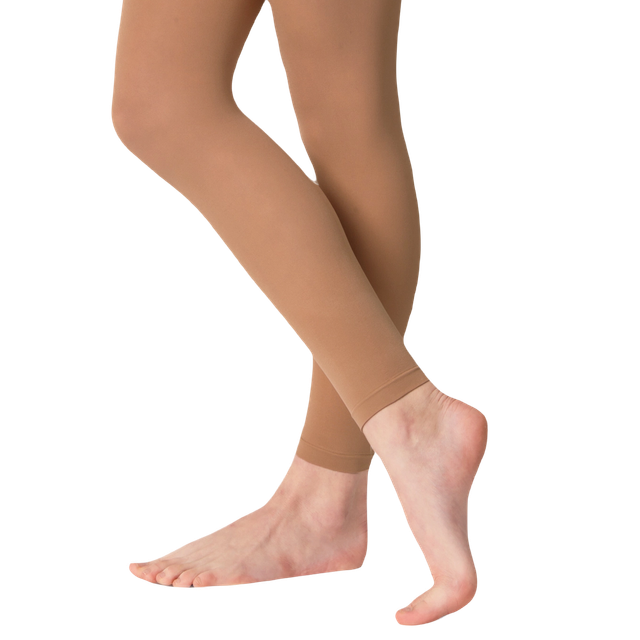 Kids footless tights. - Tan Silky Dance