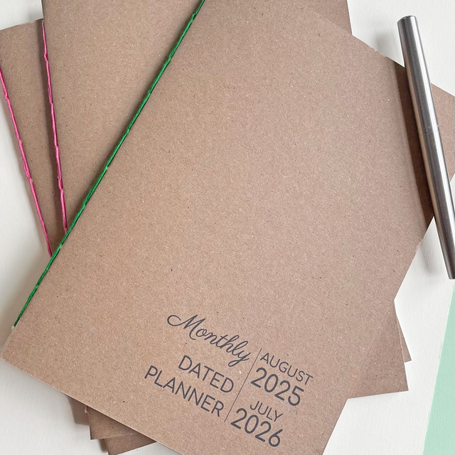 August 2025 - July 2026 Monthly planner | Academic planner| Personal month planner | Sizes A5, A6, A7 Pocket calendar  | mini agenda