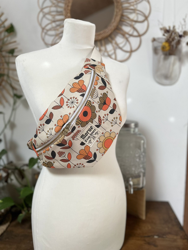 sac banane retro flower 