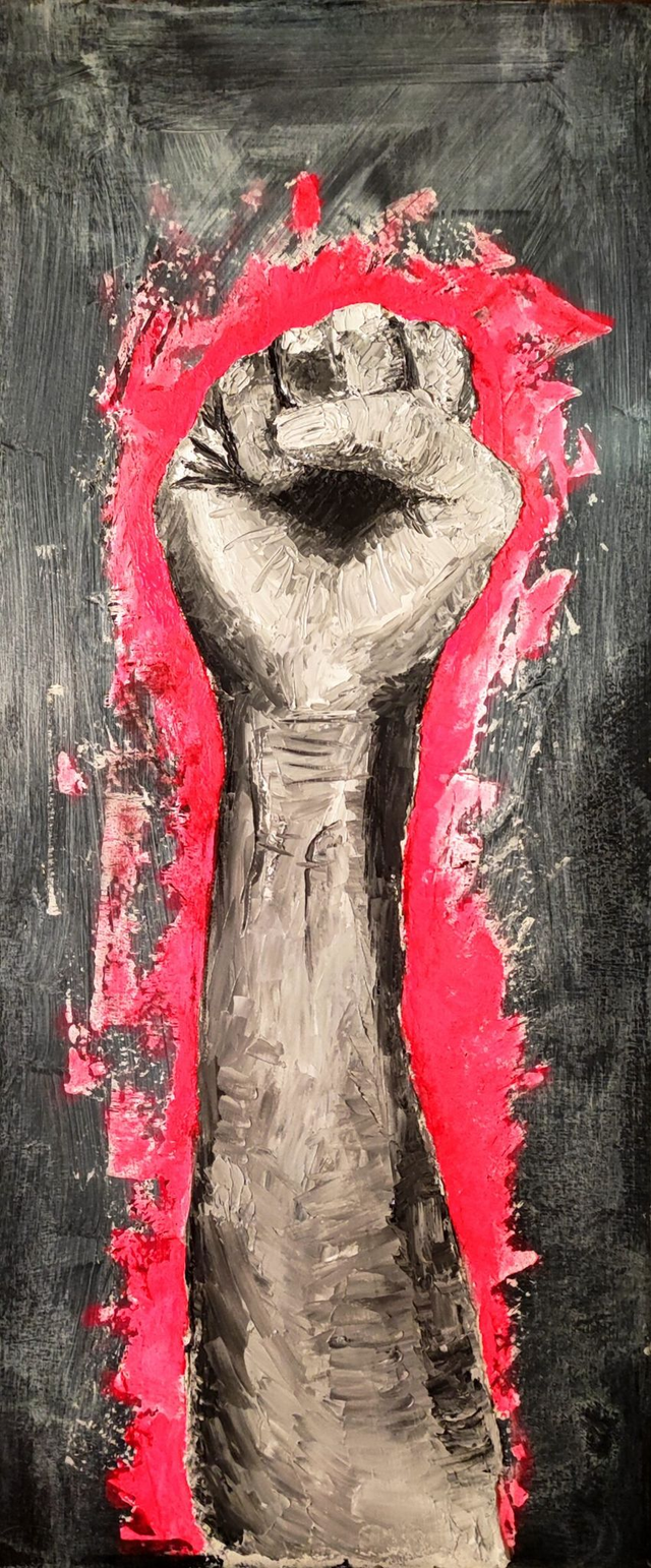 Gemälde "Revolution" - Unikat inkl. Rahmen