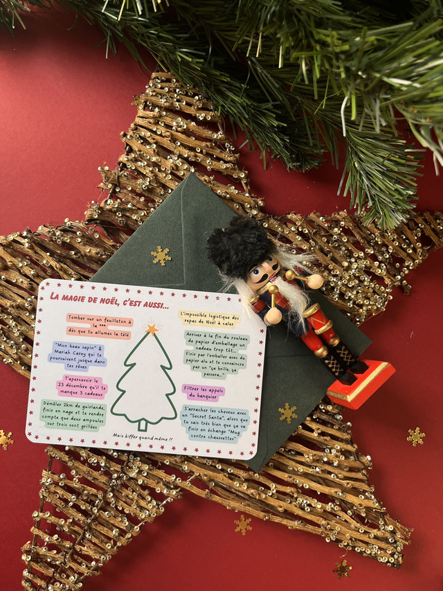 Carte de Noël &quot;La magie de Noël &amp; les râleurs&quot;