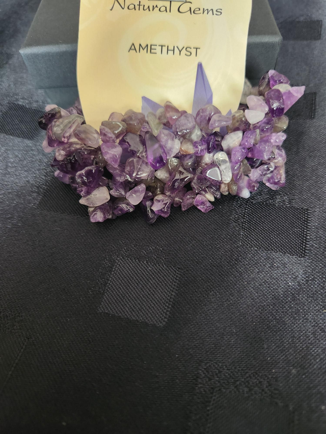 AMETHYST CHUNKY CHIP BRACELET 