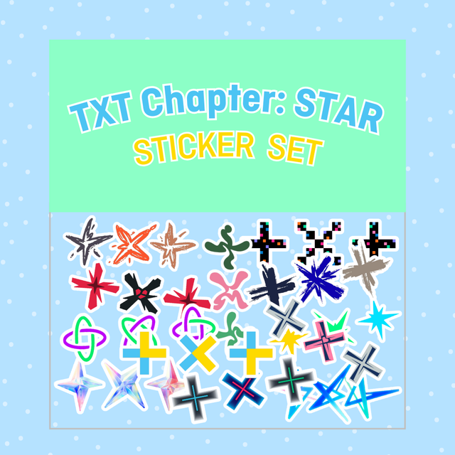 TXT Stars Sticker Set