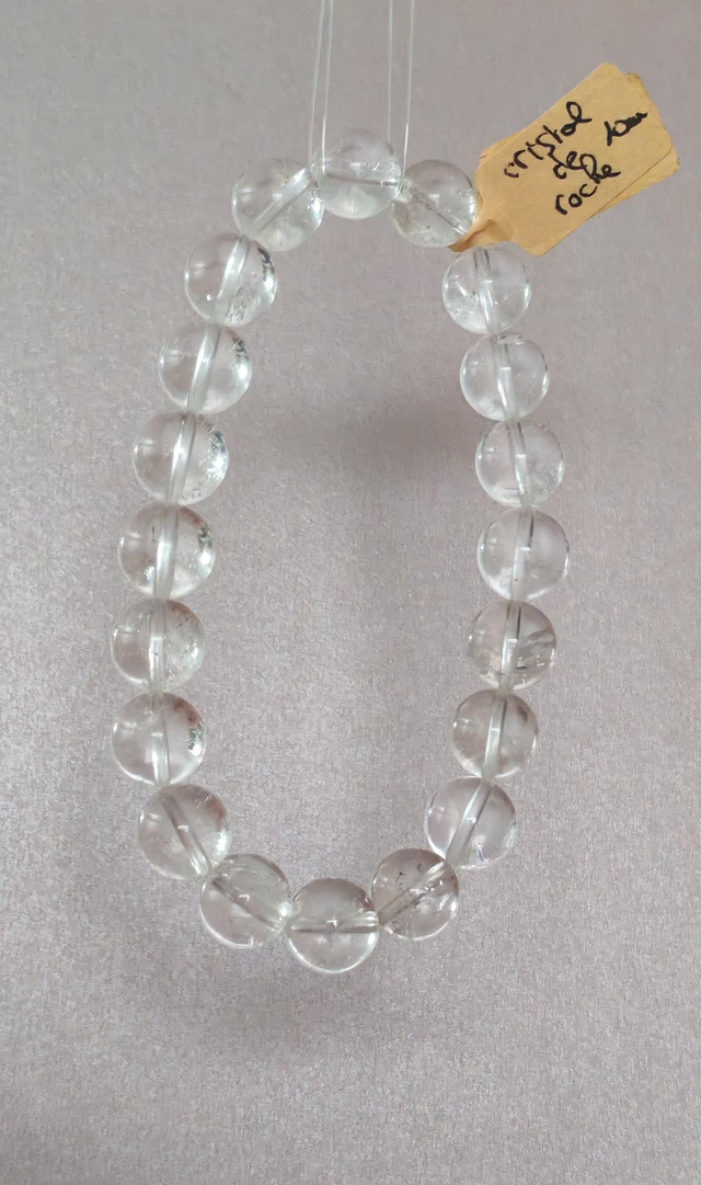 Bracelet cristal de roche 10 mm qualité 5A