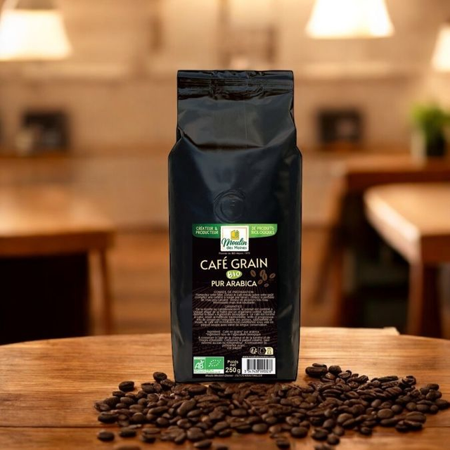 Café en grains 100% arabica bio - 250g