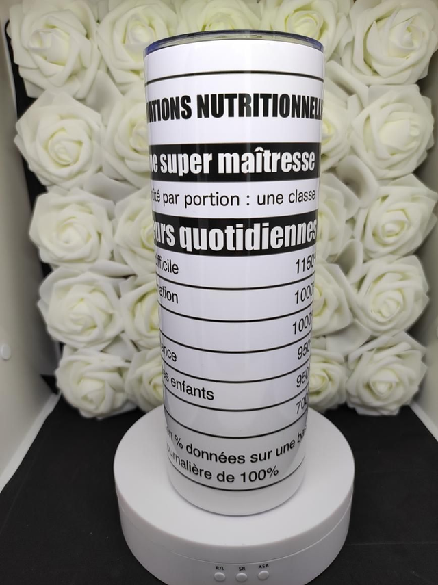 Tumbler " informations nutritionnelles" 