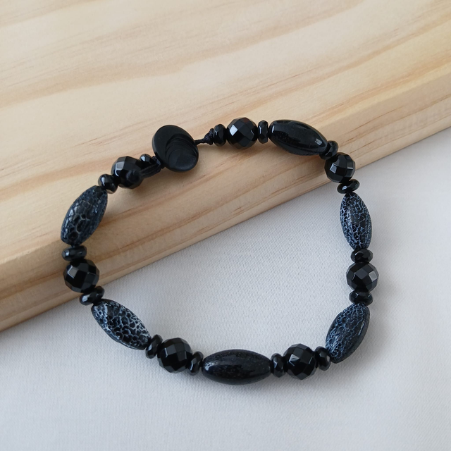 Heren armband Weathering Agaat en Onyx (2.053)