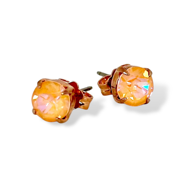 Ohrstecker KLASSIK BIG Light Peach Delite, Apricot, rosévergoldet