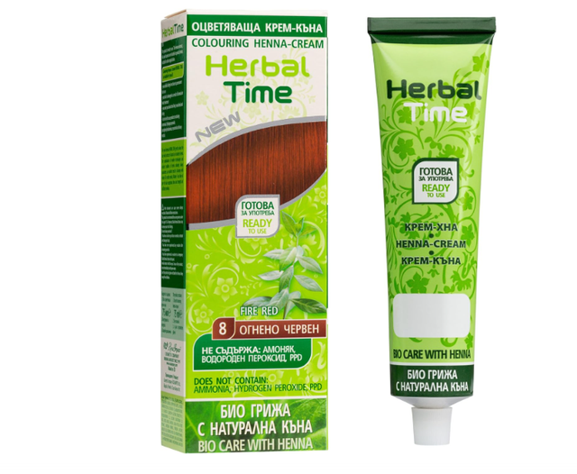 Herbal Time Henna Natural Color Fire Red 8