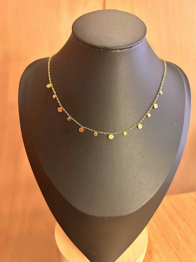 Drops gold necklace