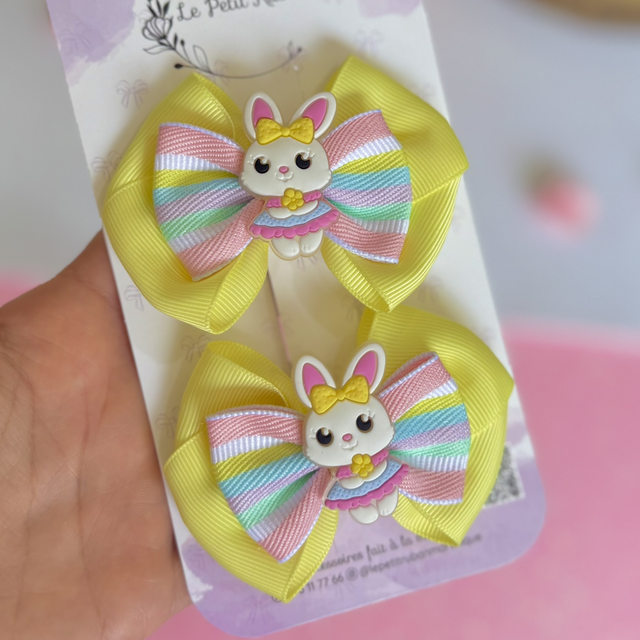 Paire de barrettes Lapinou