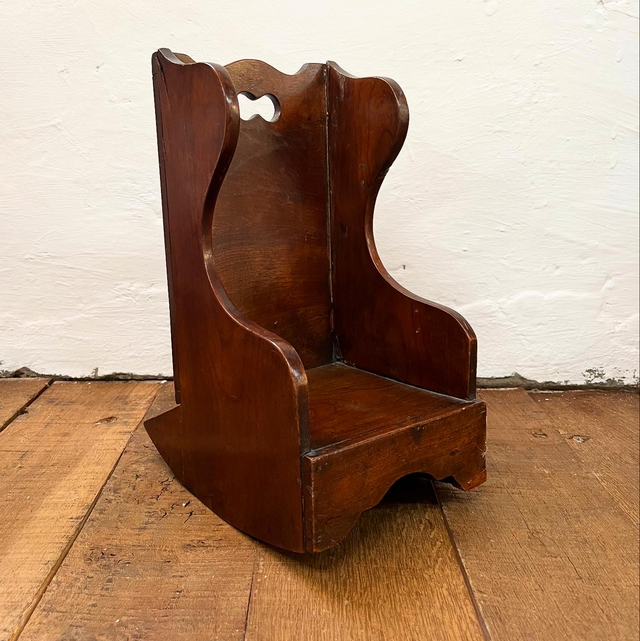 Early 19th Century Georgian Miniature Lambing Chair Possible Apprentice Piece