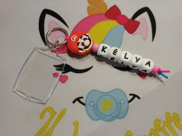 Porte clés photo 1 branche Mario