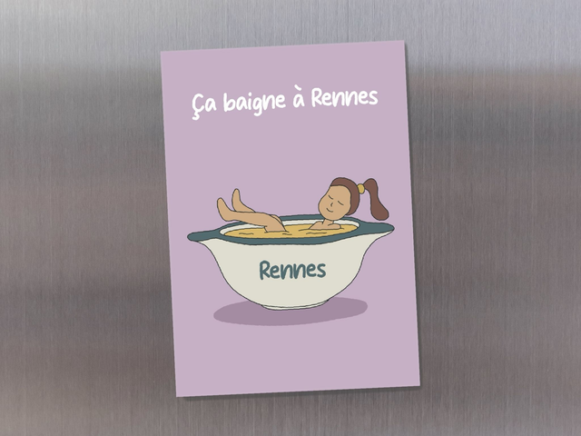 Magnet " Ça baigne à Rennes "