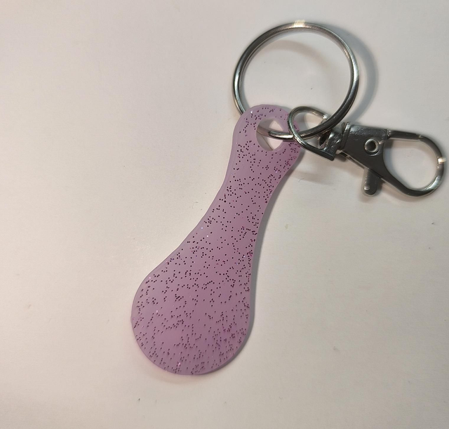 Jeton de caddie rose pailletté 