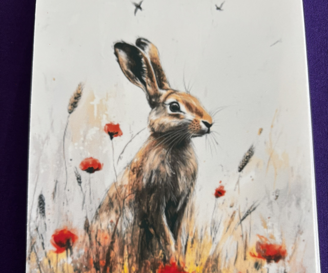 Plain Note Pad Hare side view