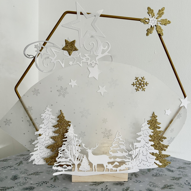 Photophore avec Cadre hexagonal