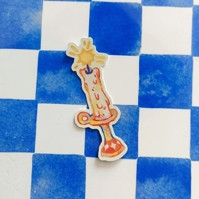 pretty candle - vinyl sticker 