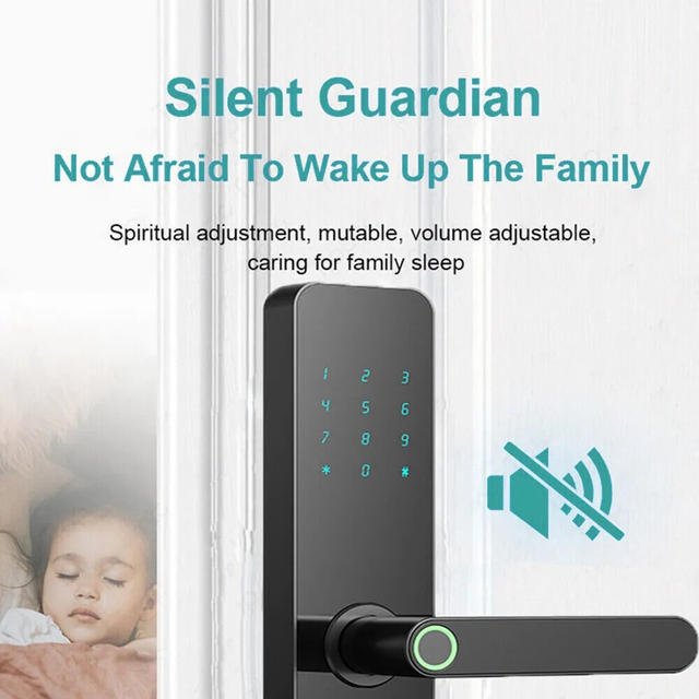 Multi-Function Digital Smart Door Lock with Fingerprint