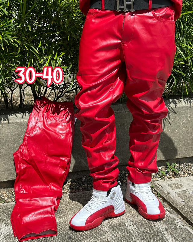 PANTALON HOMME  UN STYLE FAUX CUIR POUR HOMME DISPO EN 2 COULEURS