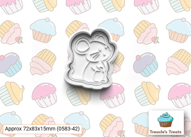 Mouse Fondant/cookie stamp with cutter 