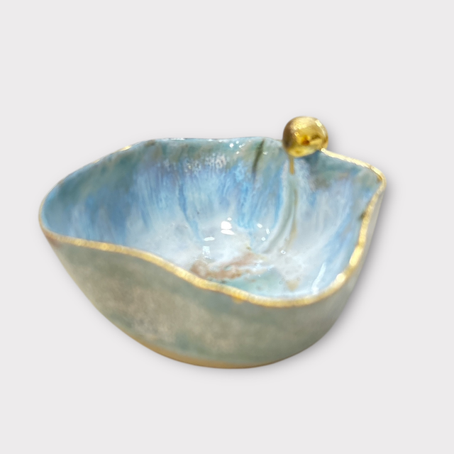 Smykkeskål #25 m. Guldknop Af Helle Bornæs