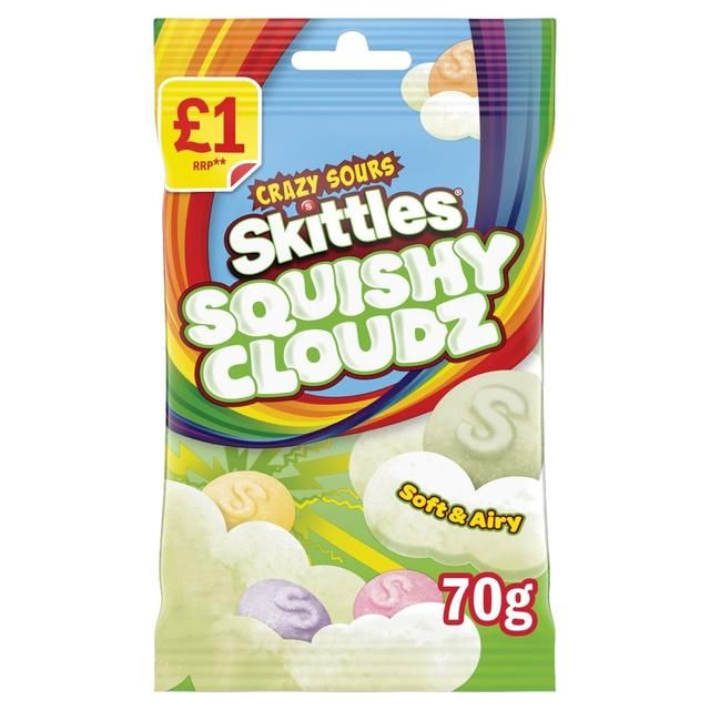 Skittles Squishy Cloudz Crazy Sours - 70g