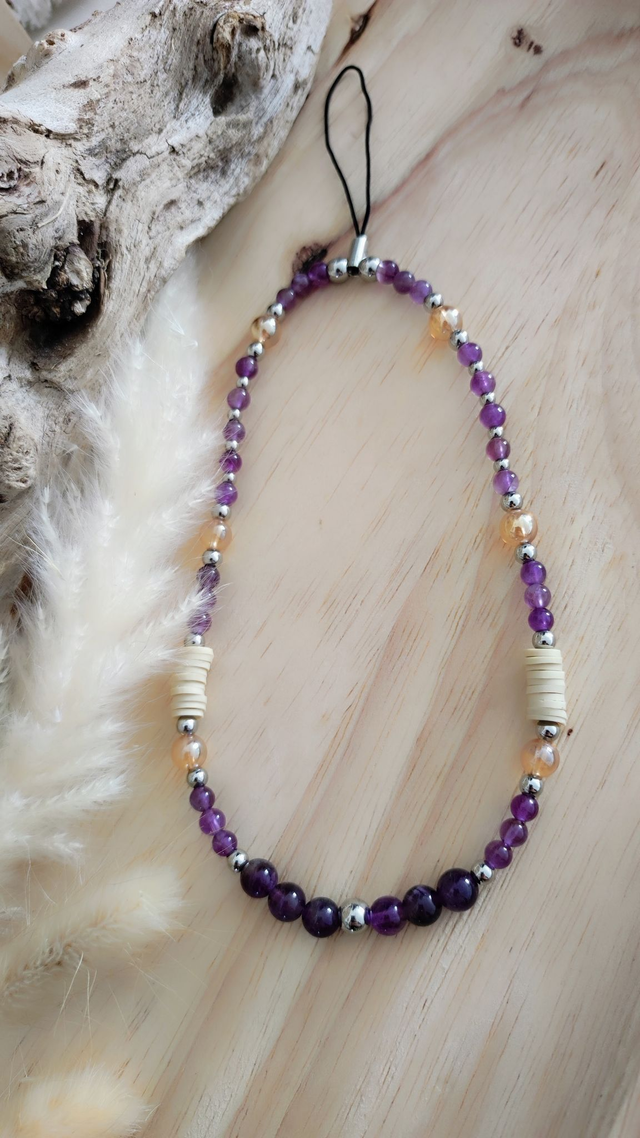 Attache portable Améthyste et Aqua aura