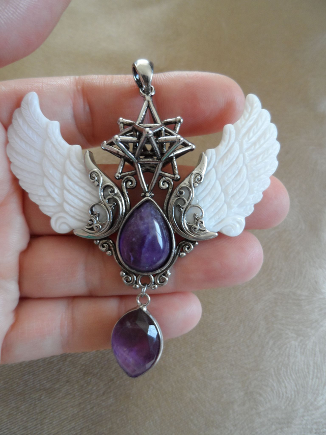 Pendentif Merkaba ailes d'ange
