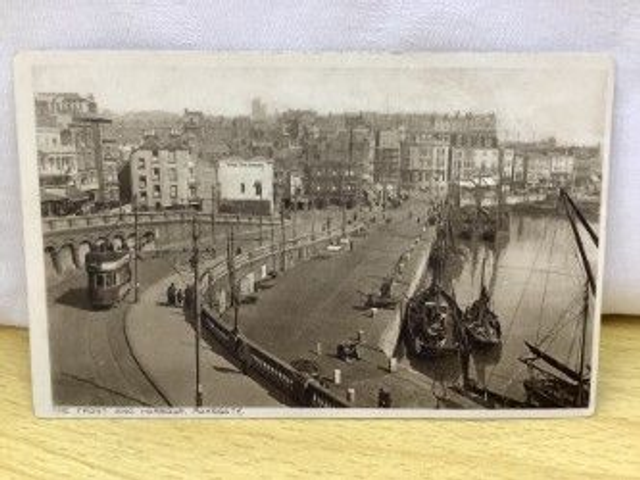 Ramsgate, The Front And Harbour, Kent, Posted 1922 vintage unbranded postcard Our Ref no. R5