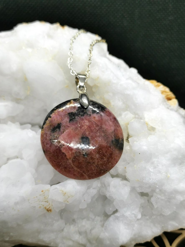 Pendentif Rhodonite