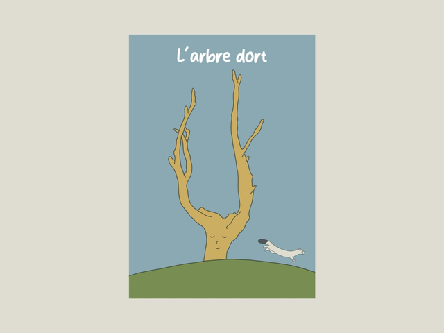 Magnet &quot; L&#039;arbre dort &quot; 