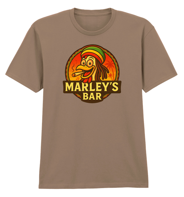 Marley&#039;s Bar Vintage Brown Savana Soft Spun Patterned T-Shirt