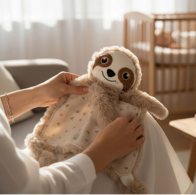 Doudou paresseux fourrure