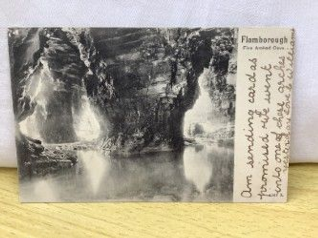 Flamborough, Five Arched Cave, Yorkshire, Posted 1904 Peacock Brand postcard. Our Ref No. R251 £2.50